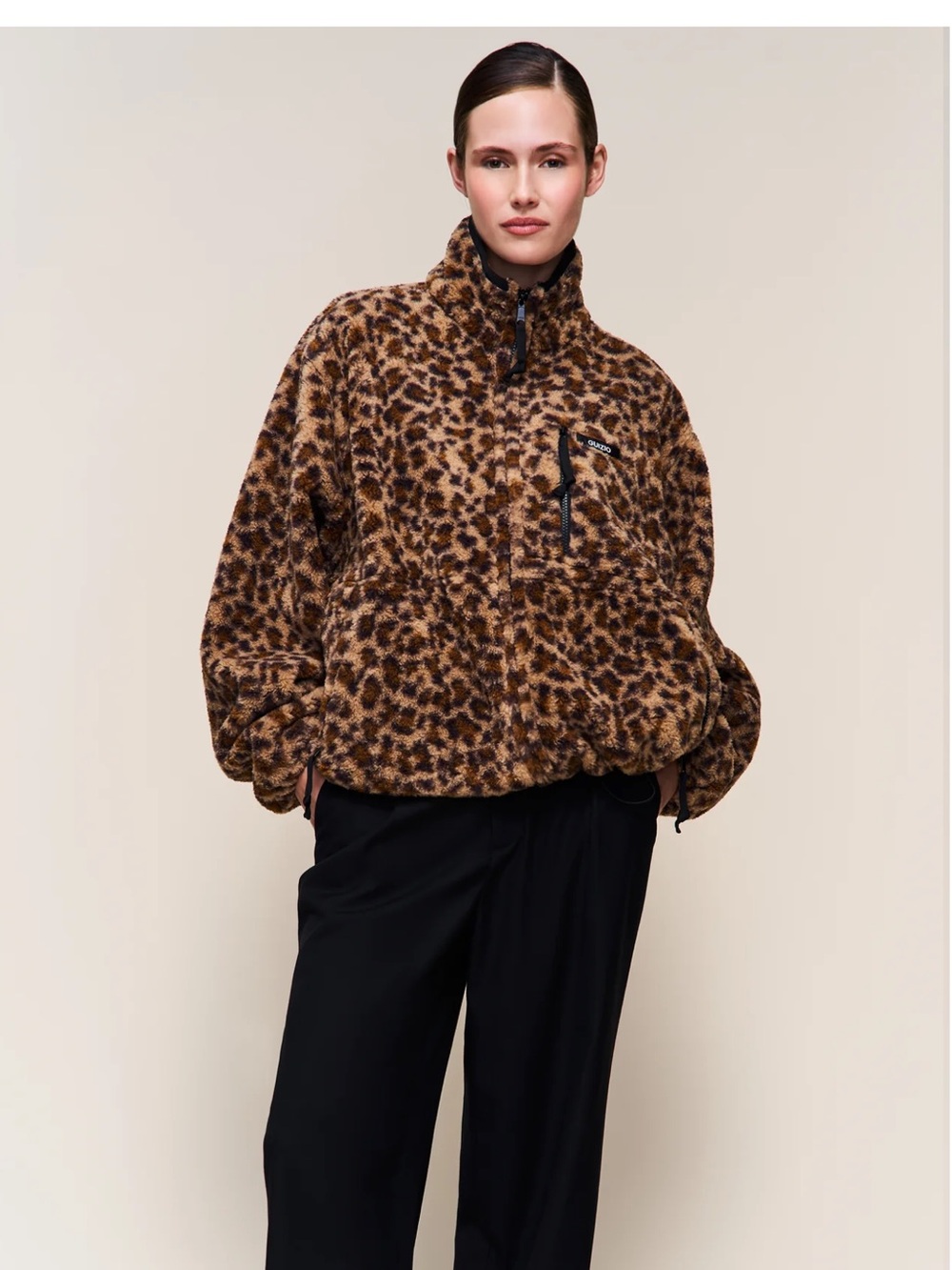 GUIZIO leopard fleece